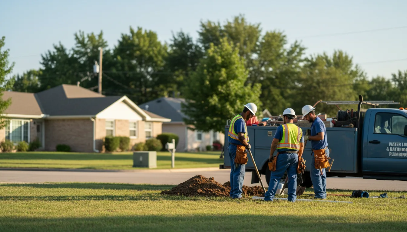 Residential water line and bathroom plumbing service in Maroa, IL
